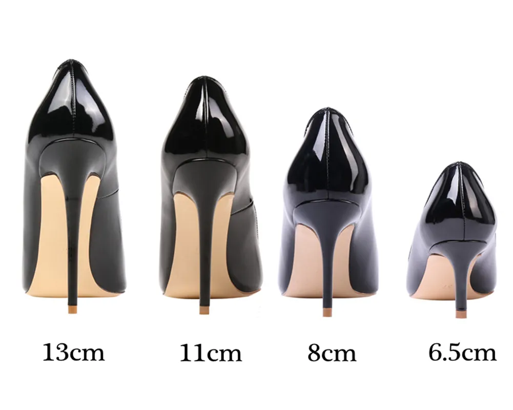 12cm 10cm 8cm 6cm Stilettos Patent Leather Pumps Office Dress Party High Heels