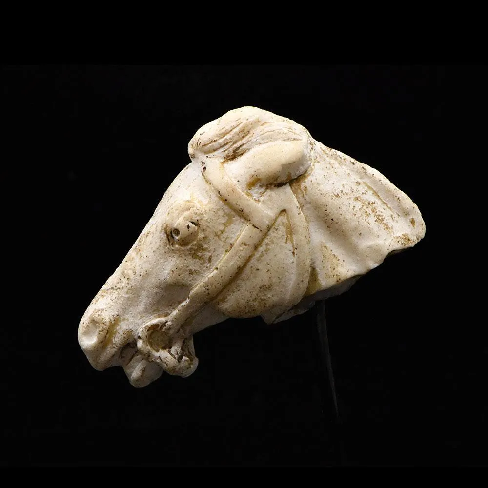 A Roman Limestone Head of a Horse, Roman Imperial Period, ca. 1st - 2nd century CE