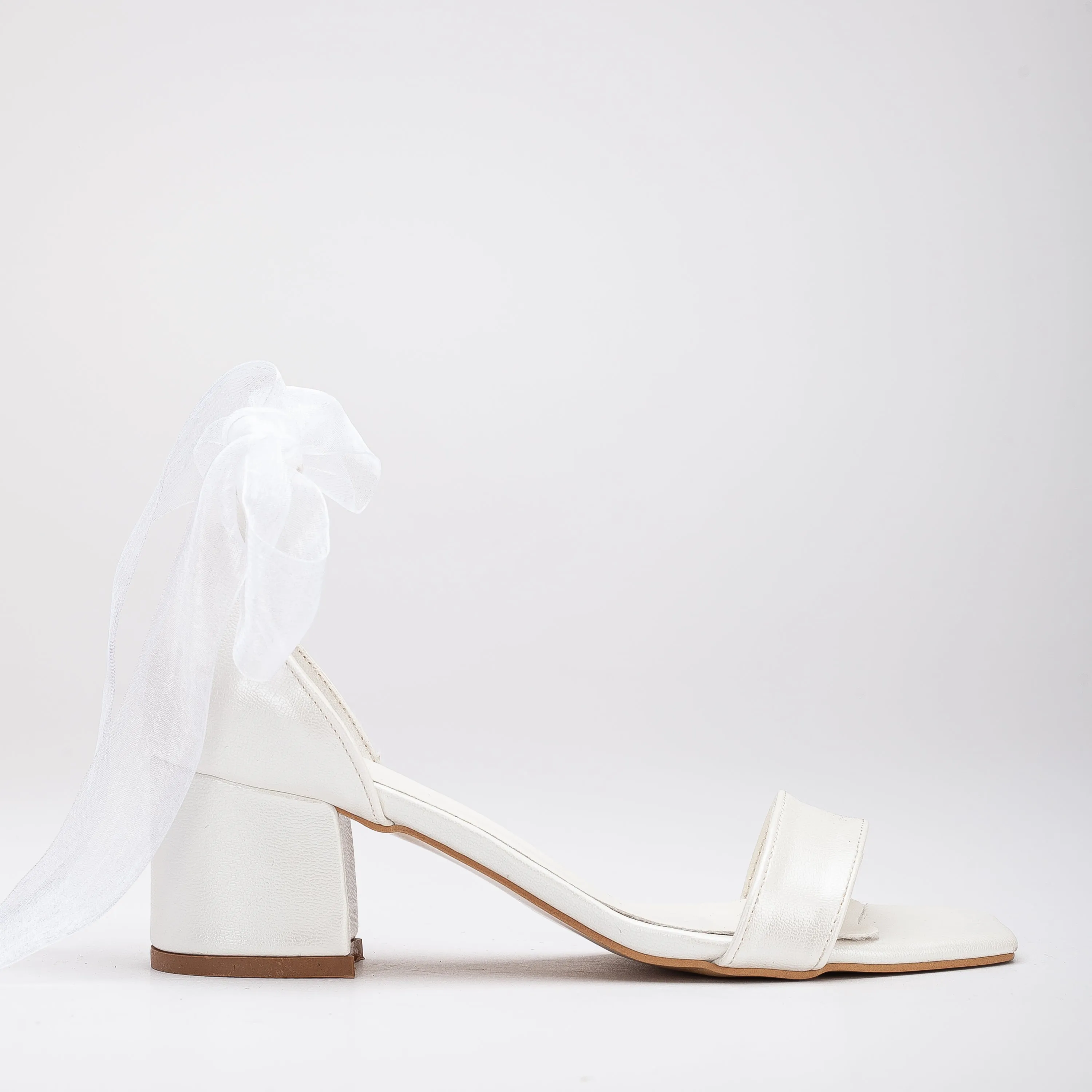 Ariadne - Ivory Wedding Heels with Ribbon