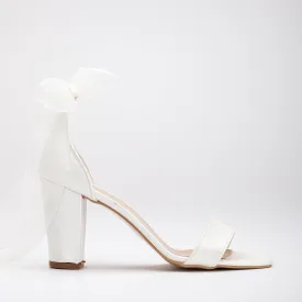 Ariadne - Ivory Wedding Heels with Ribbon