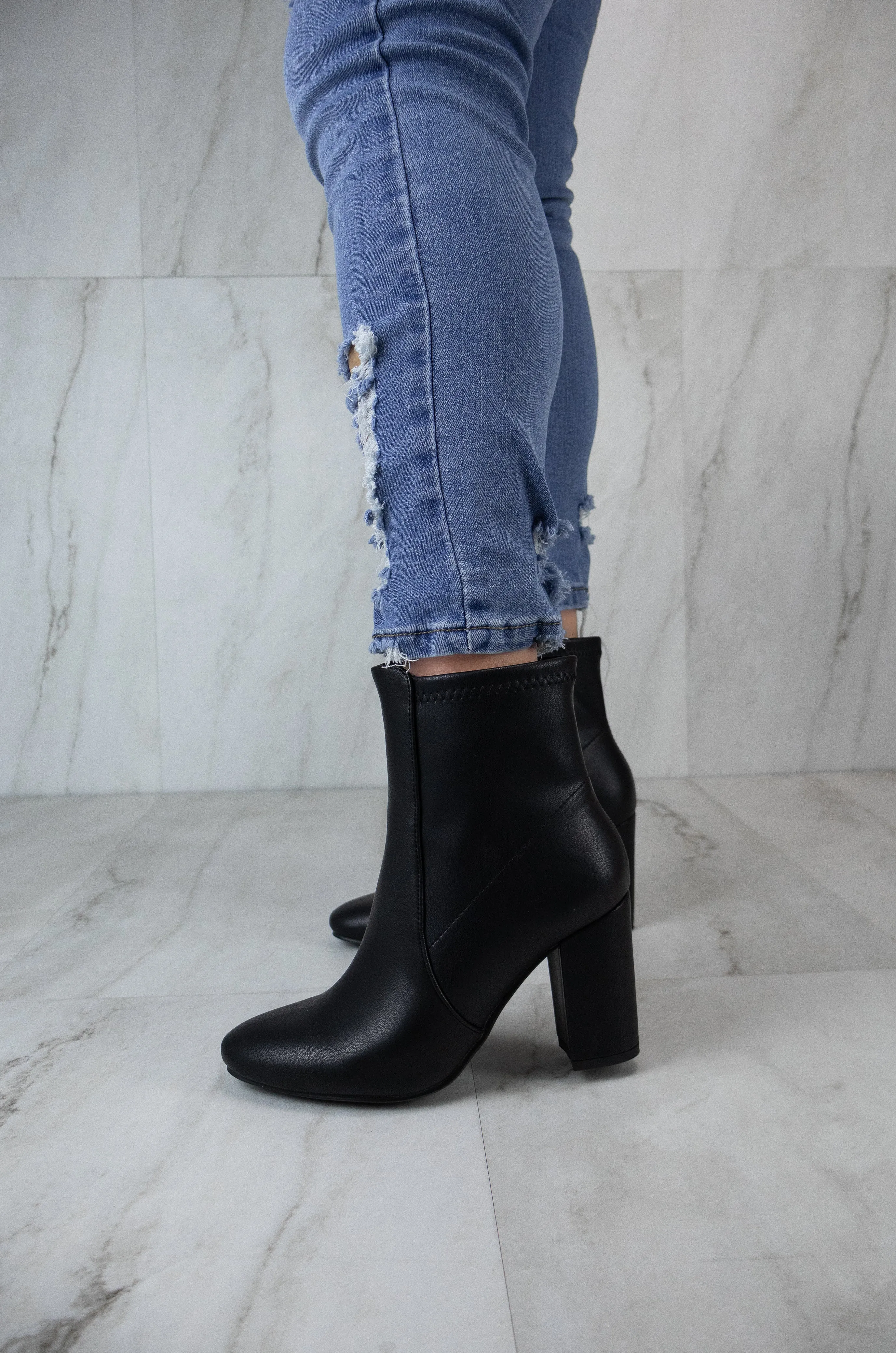 Aster - Block Heeled Ankle Boots For Women