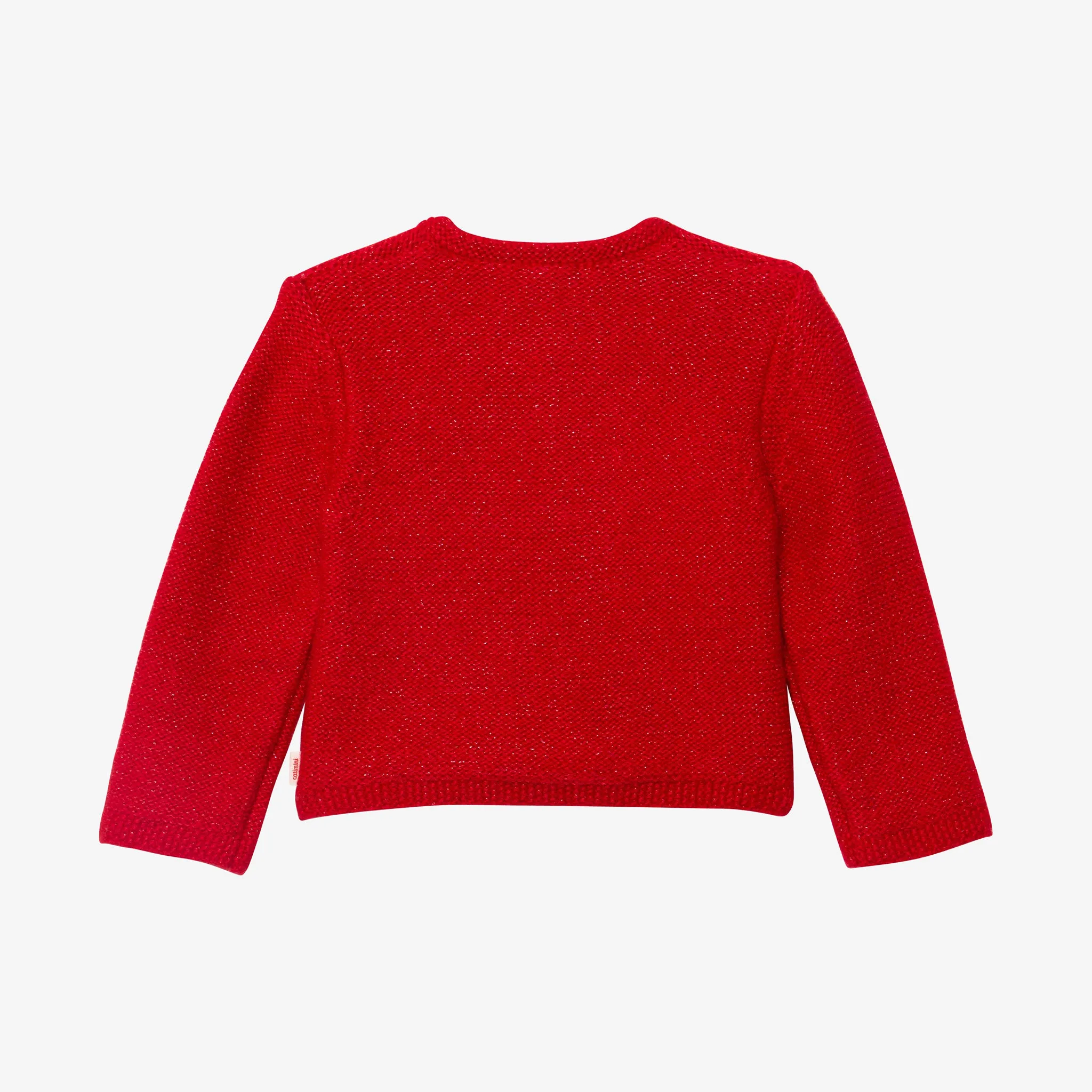 Baby girl red lurex cardigan