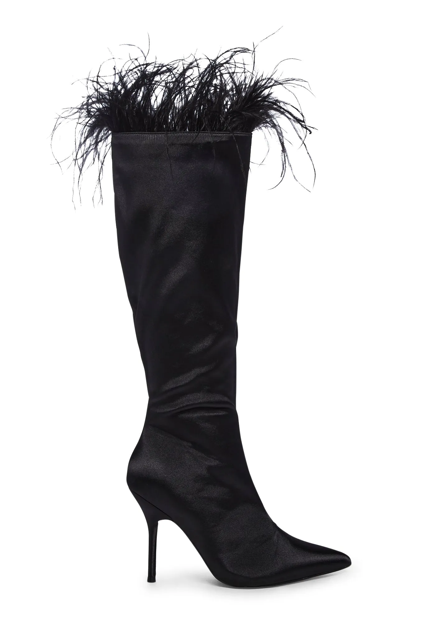 Baddie Knee High Boots - Black