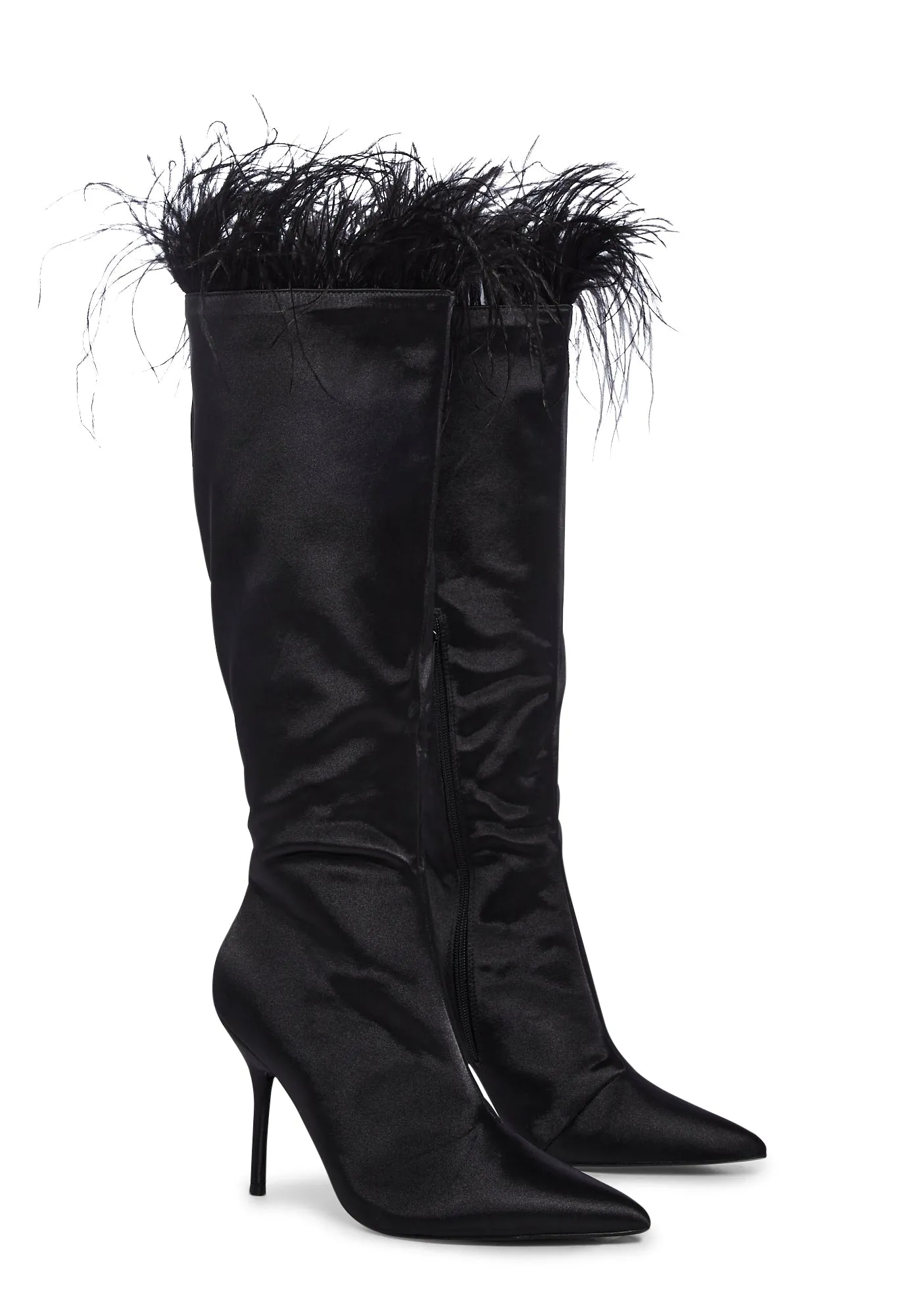 Baddie Knee High Boots - Black