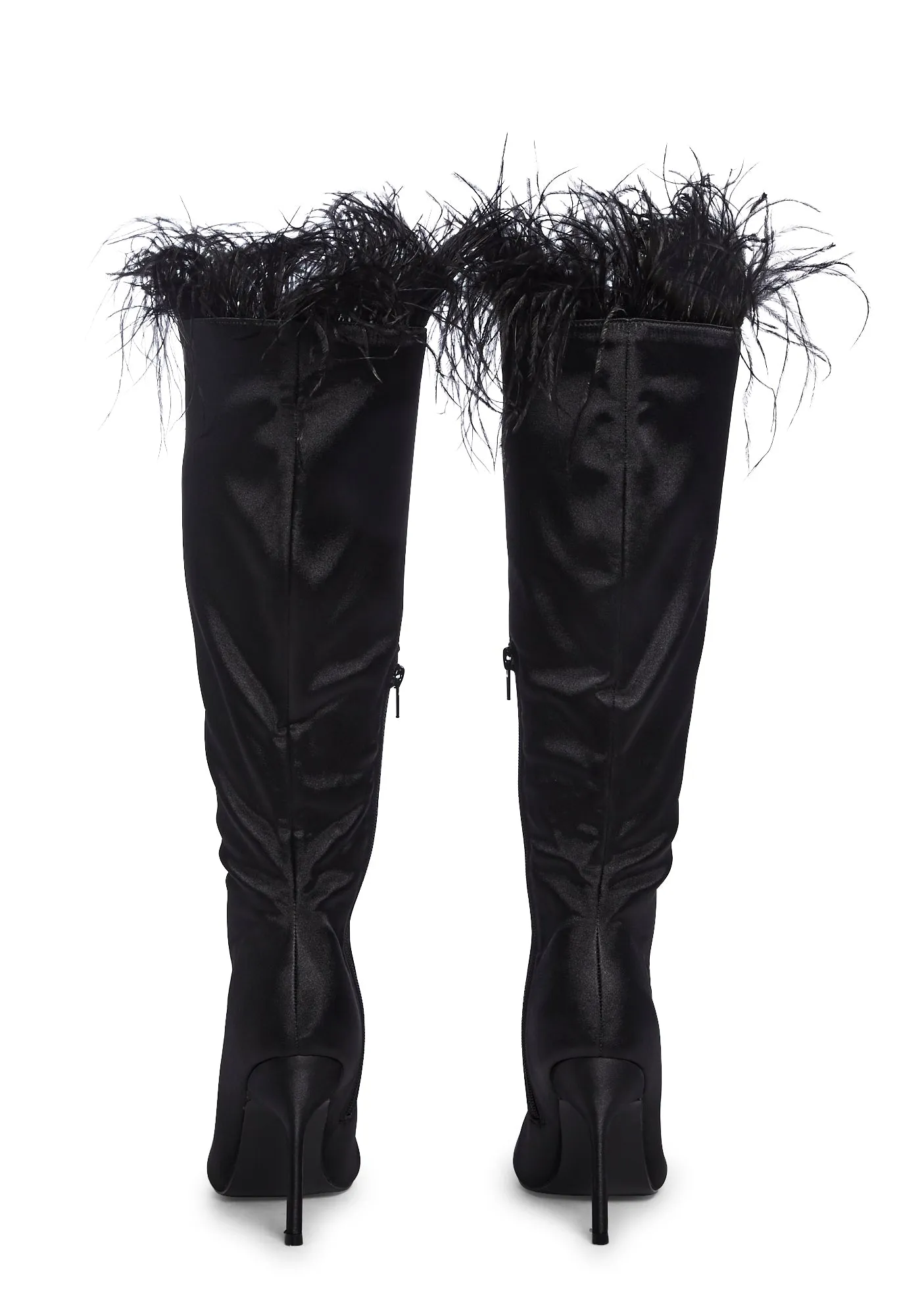 Baddie Knee High Boots - Black