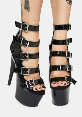 Better Bow Down Patent Buckle Heels