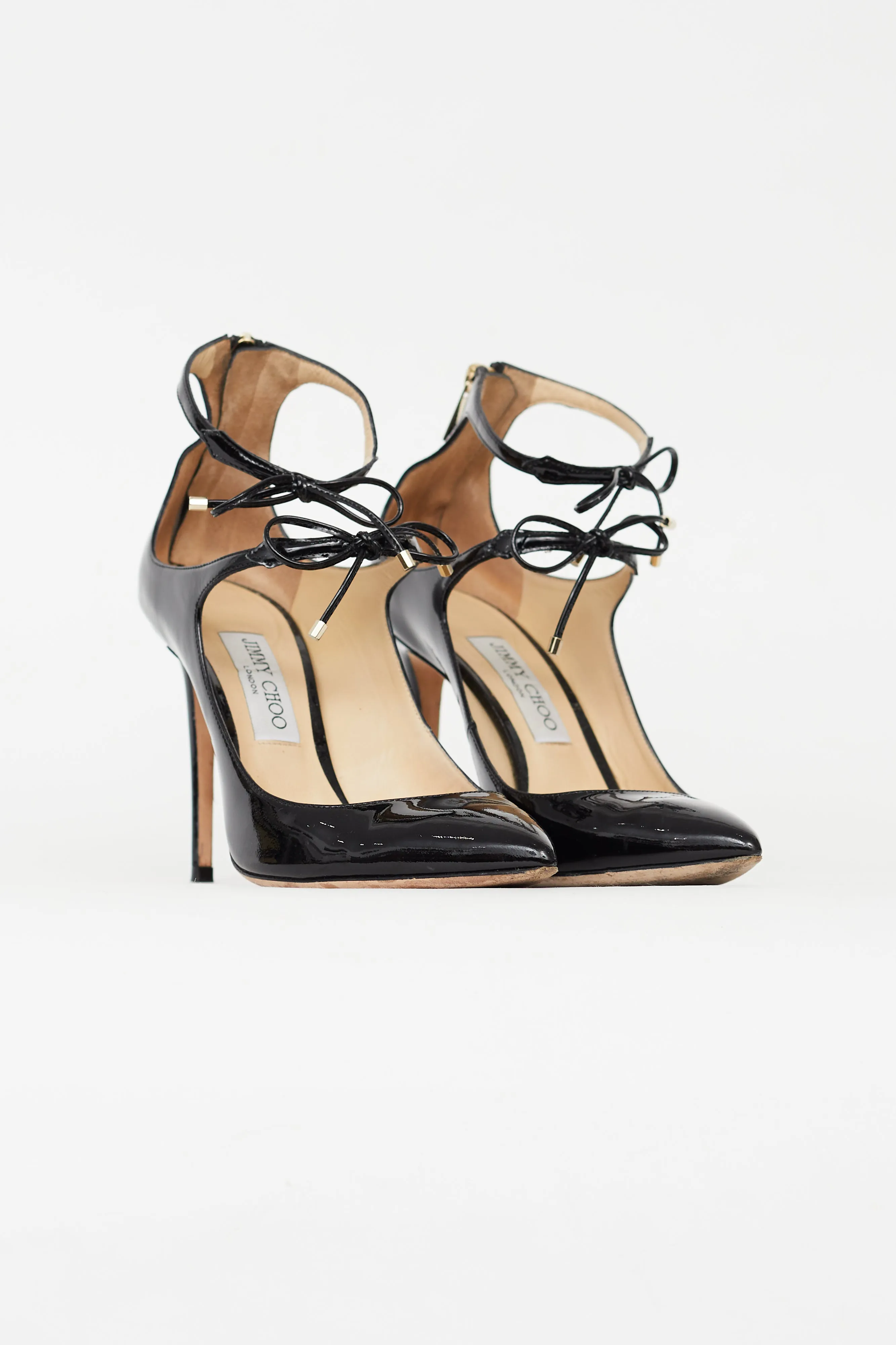 Black Patent Bow Heel