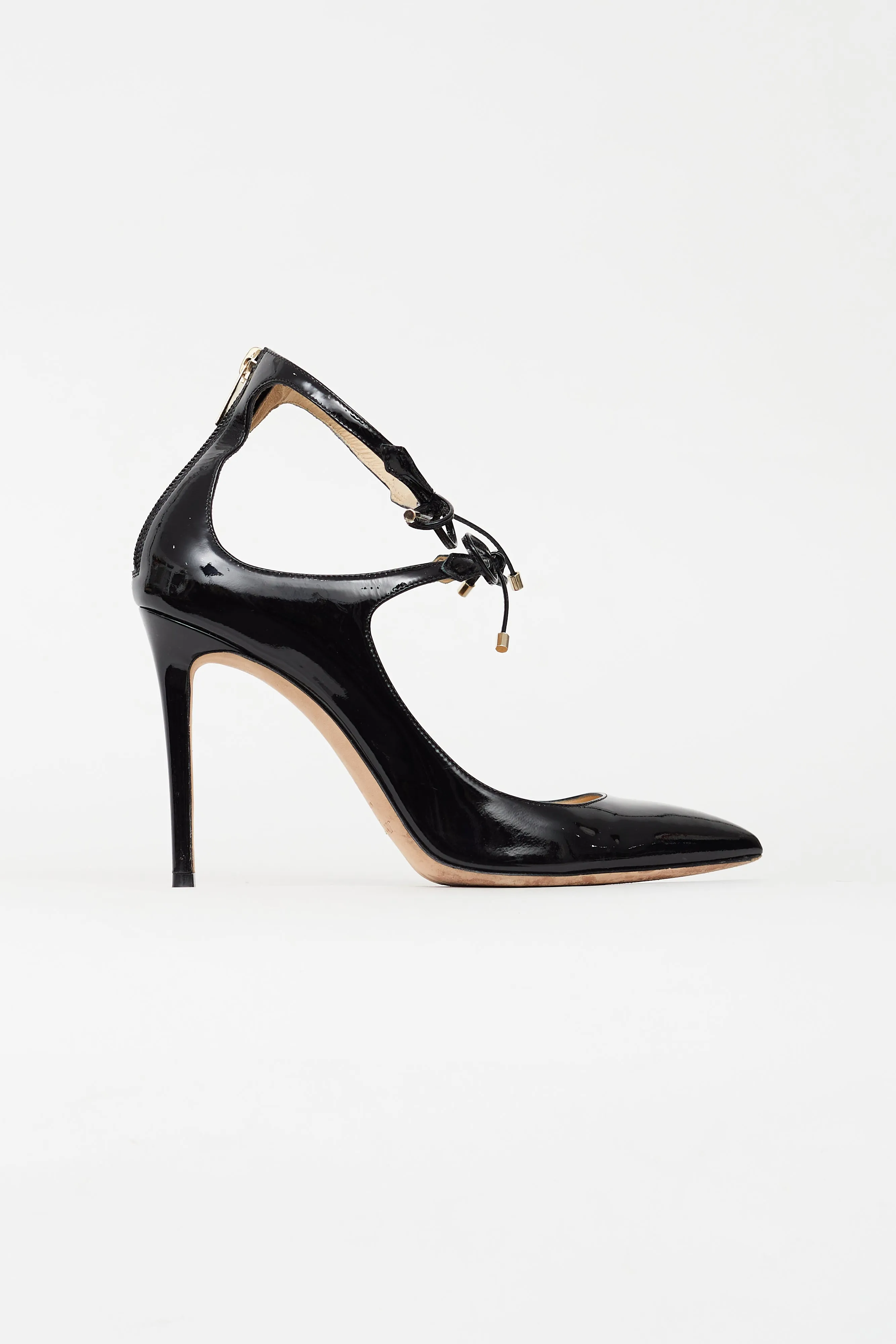 Black Patent Bow Heel