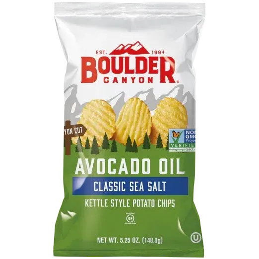 Boulder Canyon Avocado Oil Classic Sea Salt Kettle Style Potato Chips (150g)