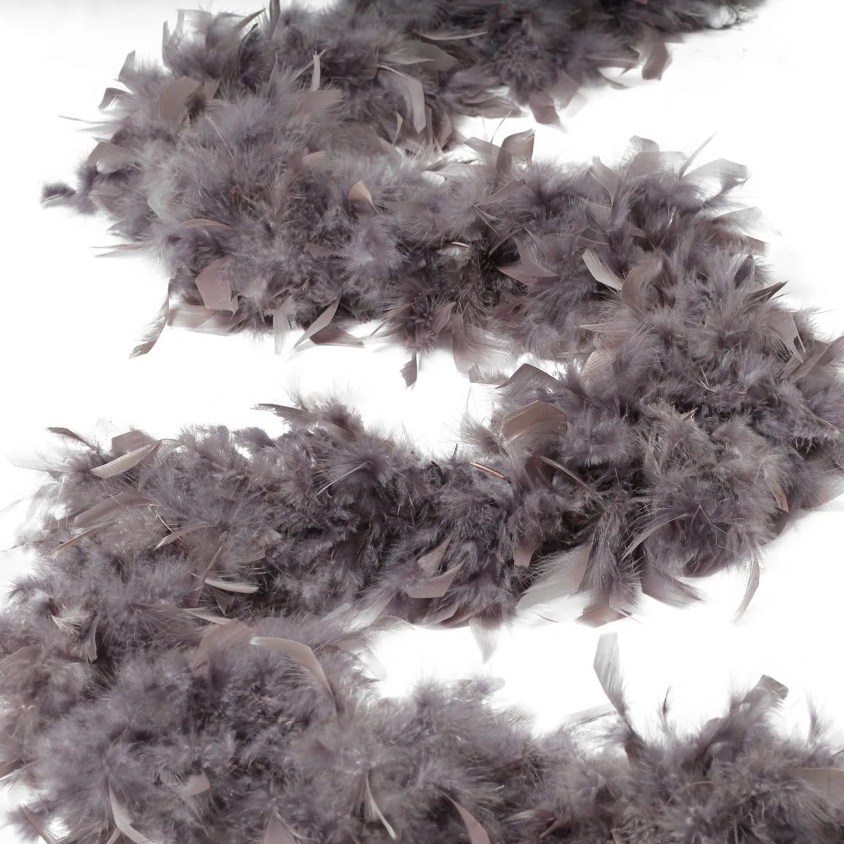 Chandelle Feather Boa - Heavyweight  - Dark Gray