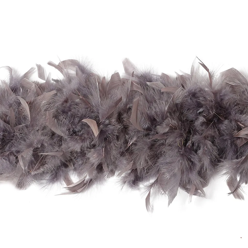 Chandelle Feather Boa - Heavyweight  - Dark Gray