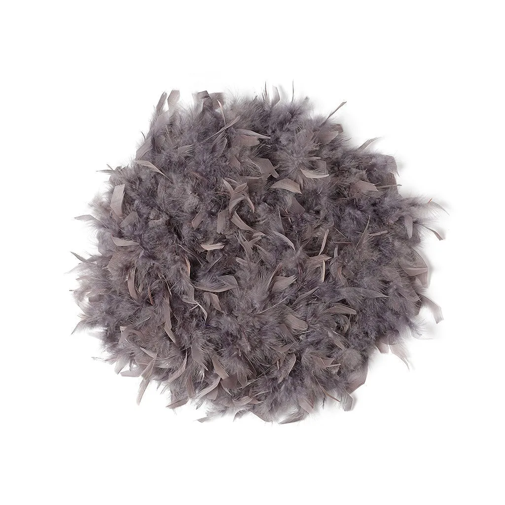 Chandelle Feather Boa - Heavyweight  - Dark Gray