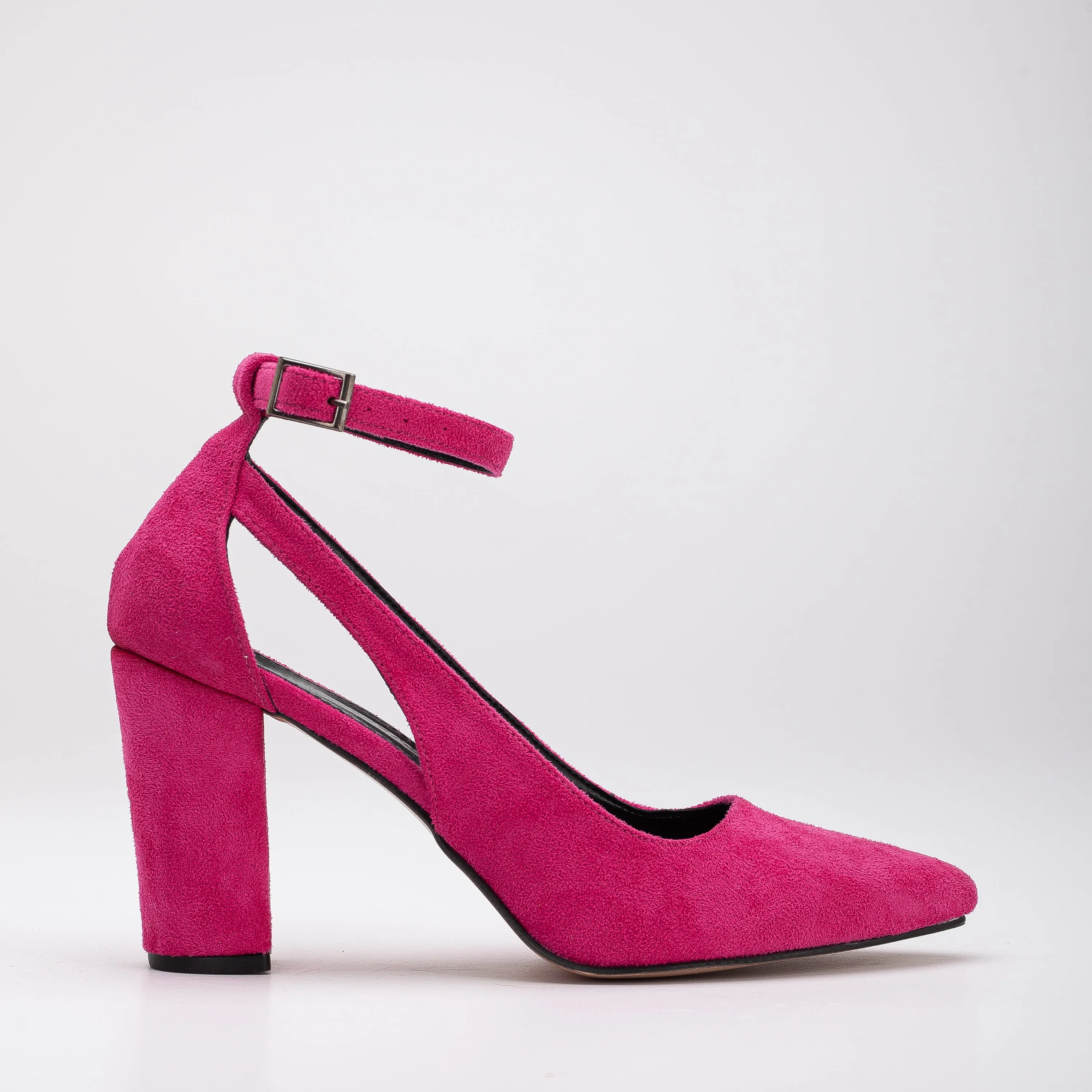 Colette - Pink Suede Block Heels