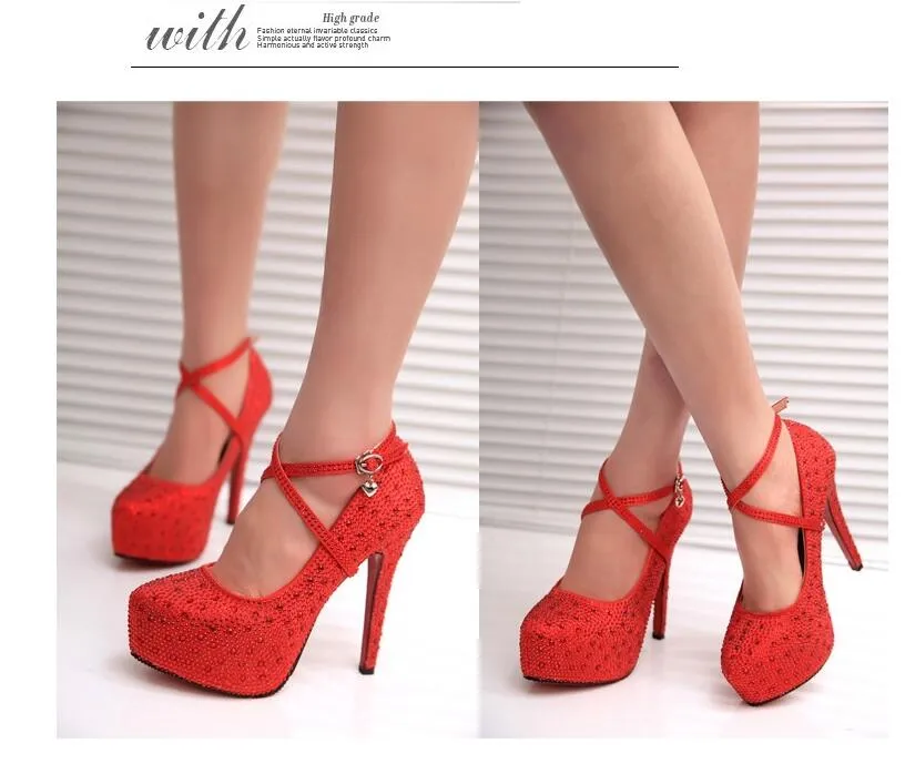 Crystal Women Wedding Shoes High Heels