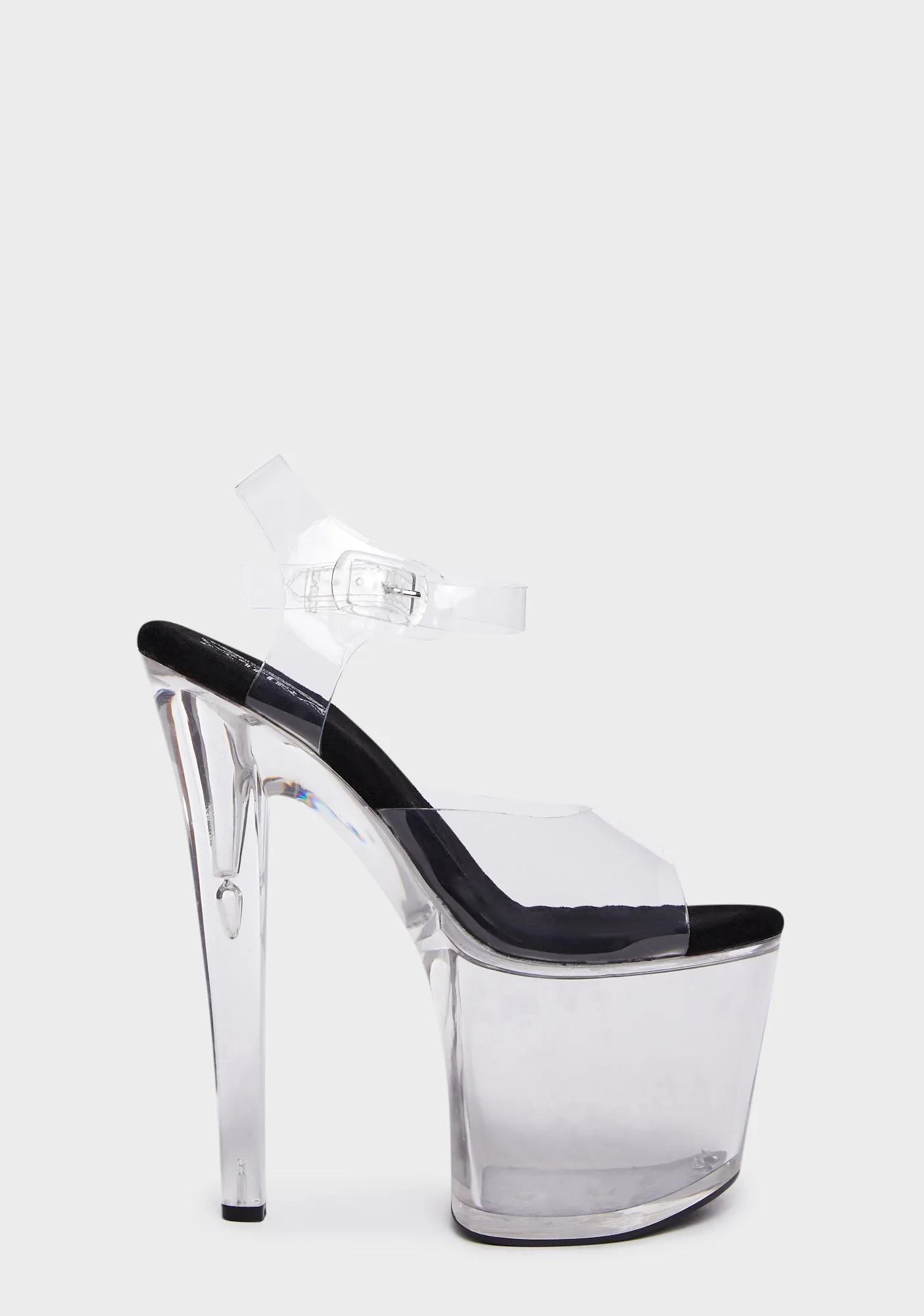 Demi 7.5 Platform Heels - Clear