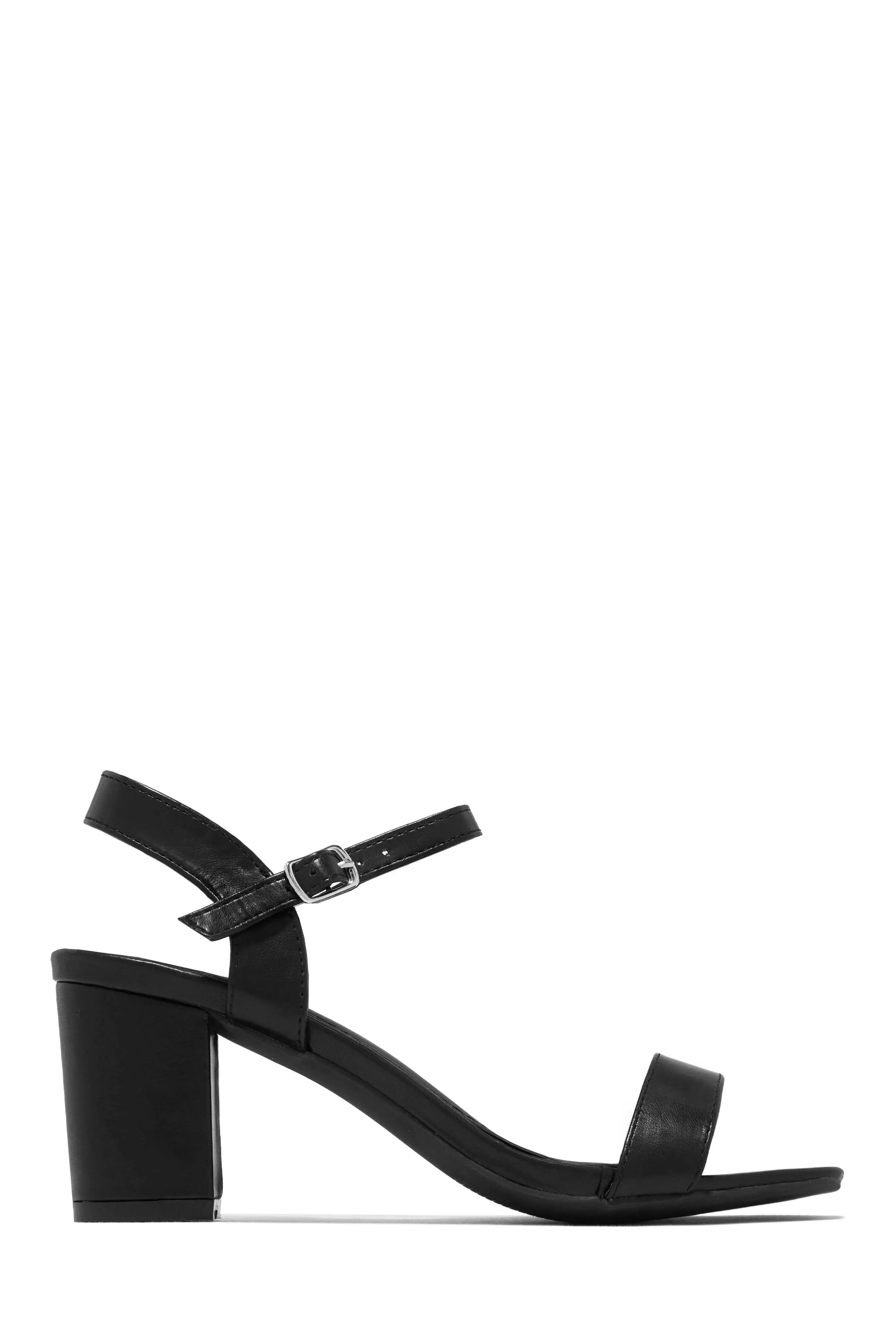 Deryna Ankle Strap Block Heels - Green