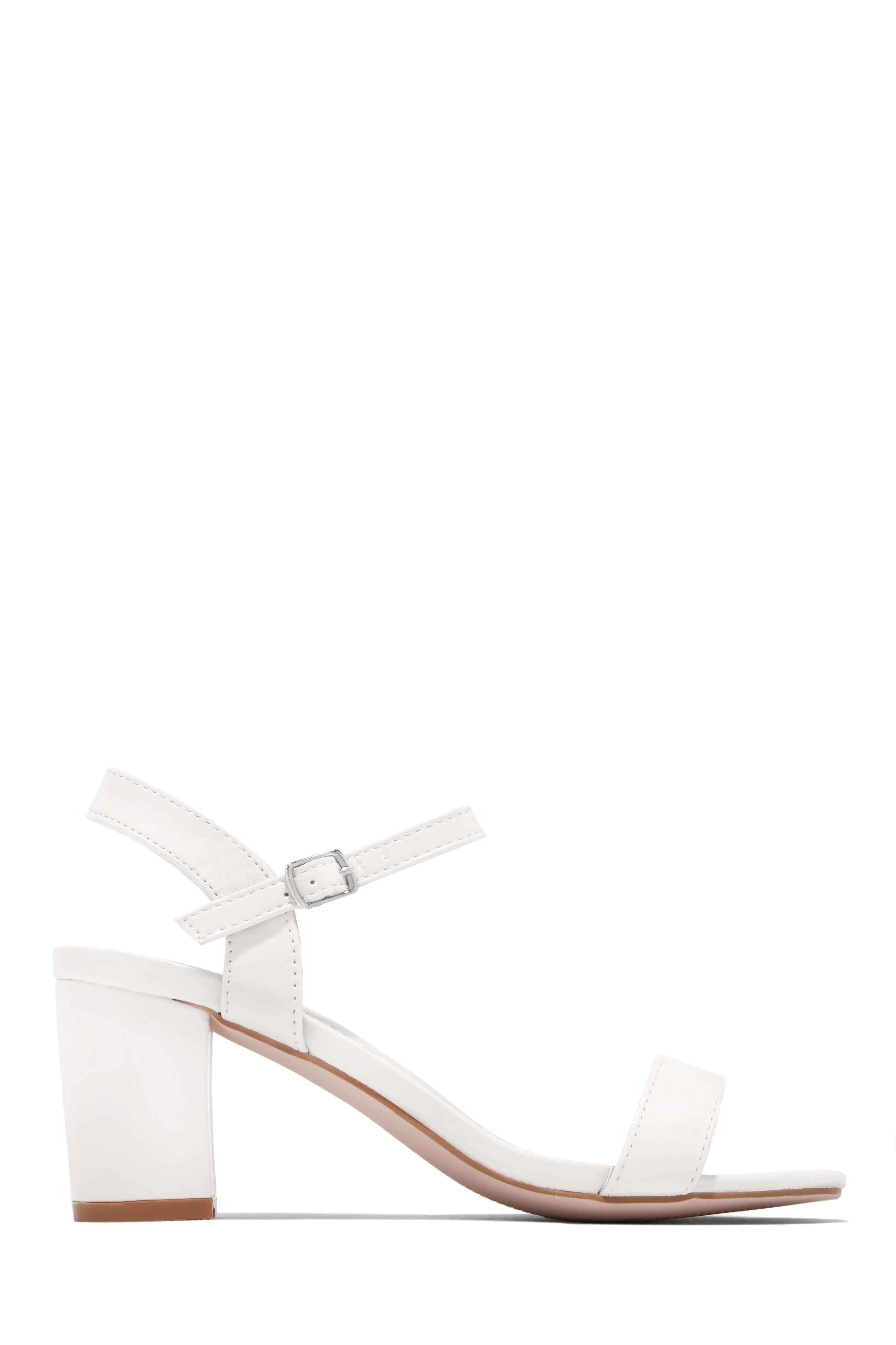 Deryna Ankle Strap Block Heels - Green