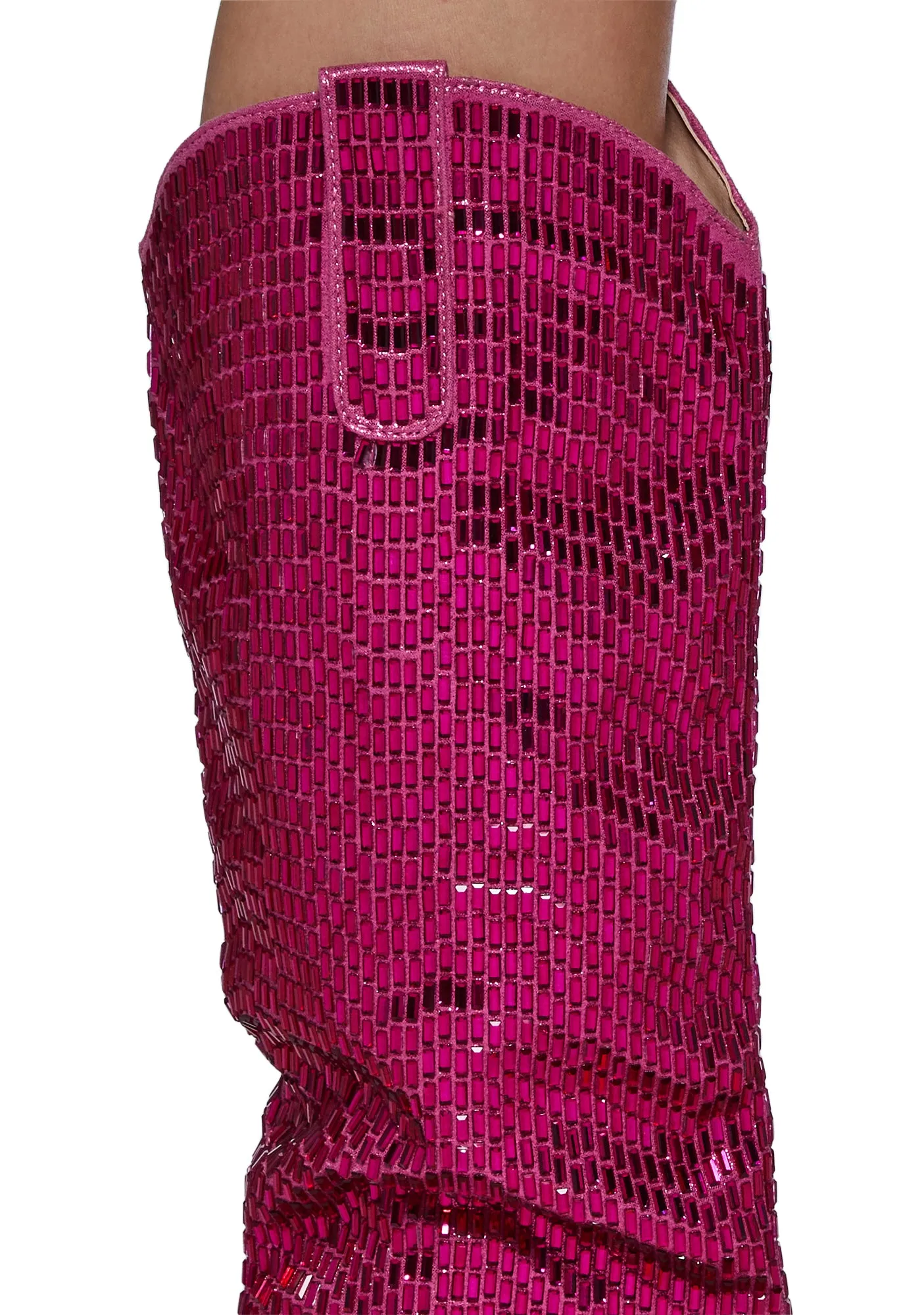 Driven Rhinestone Cowboy Boots - Fuchsia