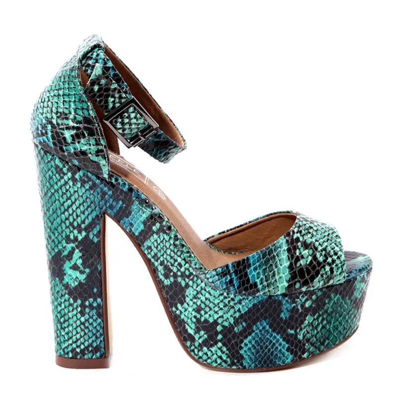 Green Snake Heels