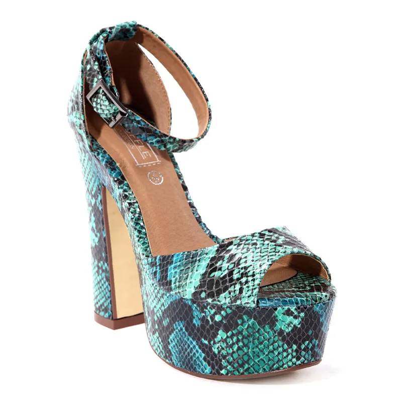 Green Snake Heels