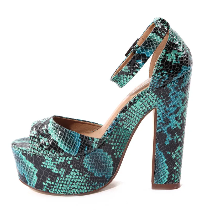 Green Snake Heels