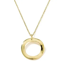 Ippolita Classico "O" Mini Wavy Pendant in 18K Yellow Gold