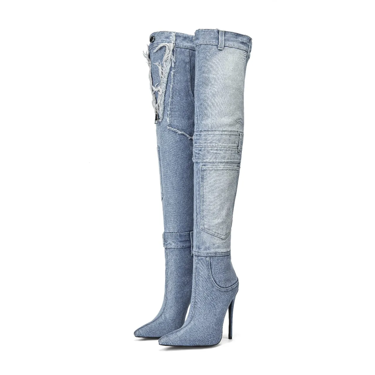 Jackson High Denim Heels