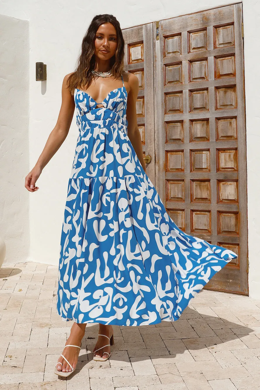 Lover Of Love Maxi Dress Blue