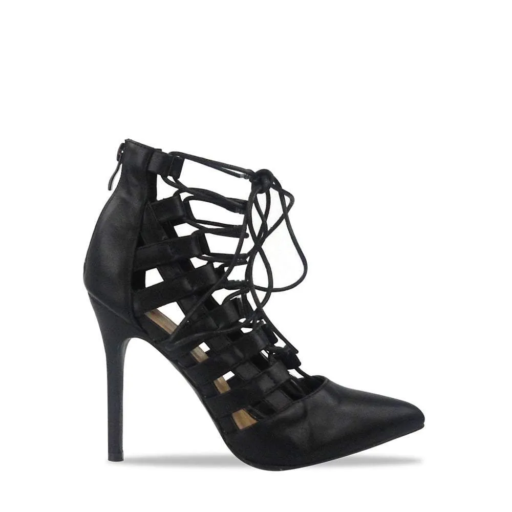 Maisie High Heel Closed Toe Lace Up Ghillie Shoe