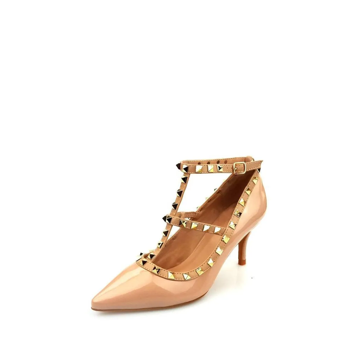 Margo Anklestrap T-Bar Studded Court