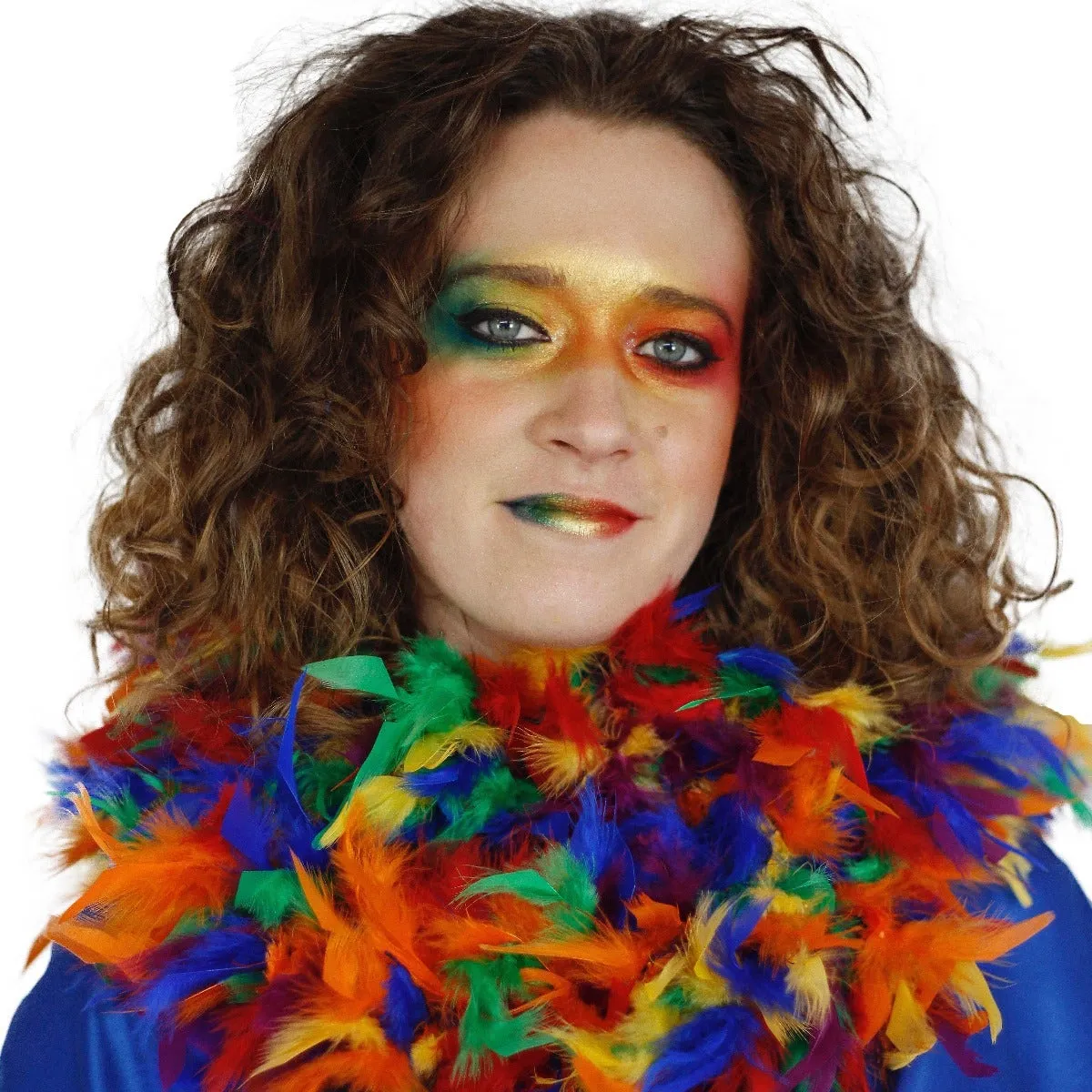 Multicolor Feather Boa - Heavyweight Chandelle - Rainbow Mix