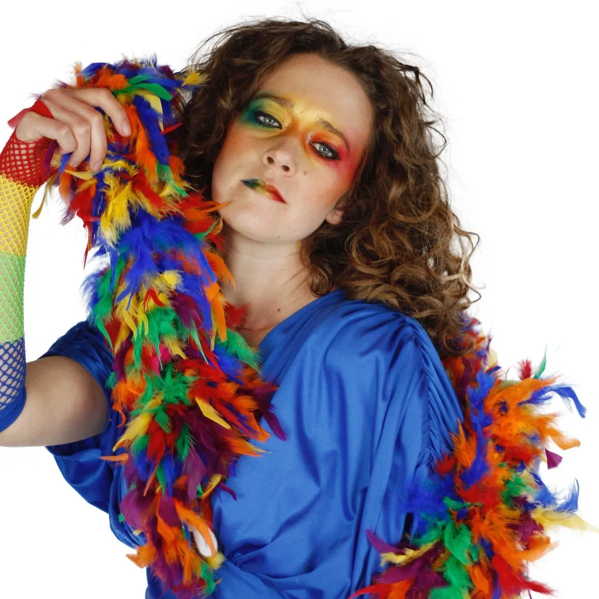 Multicolor Feather Boa - Heavyweight Chandelle - Rainbow Mix