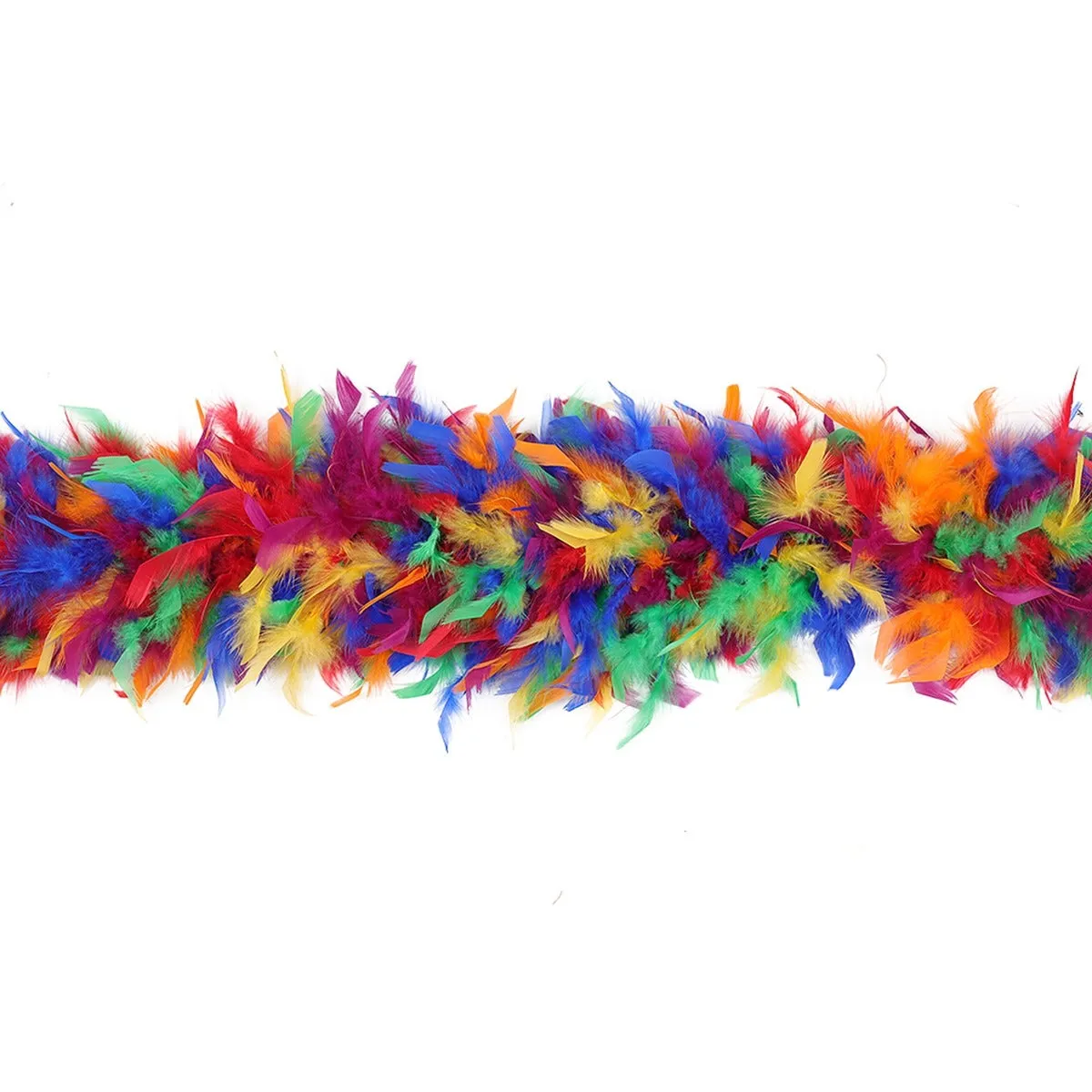 Multicolor Feather Boa - Heavyweight Chandelle - Rainbow Mix