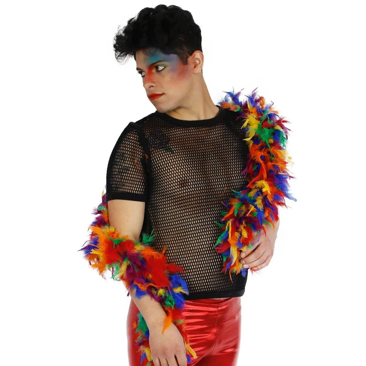 Multicolor Feather Boa - Heavyweight Chandelle - Rainbow Mix