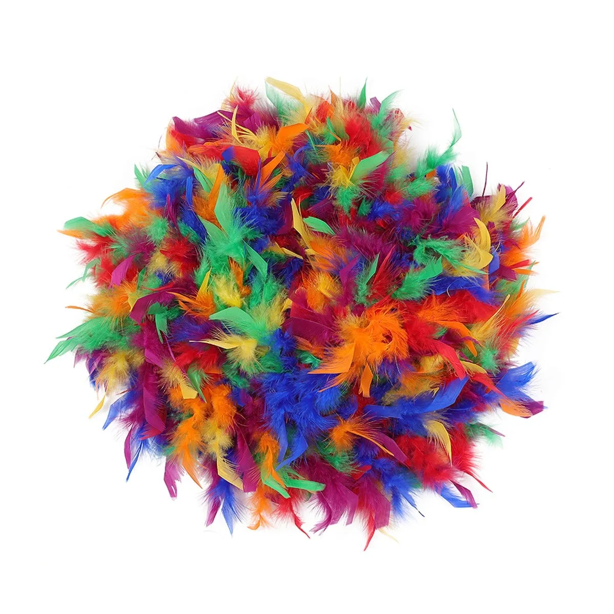 Multicolor Feather Boa - Heavyweight Chandelle - Rainbow Mix