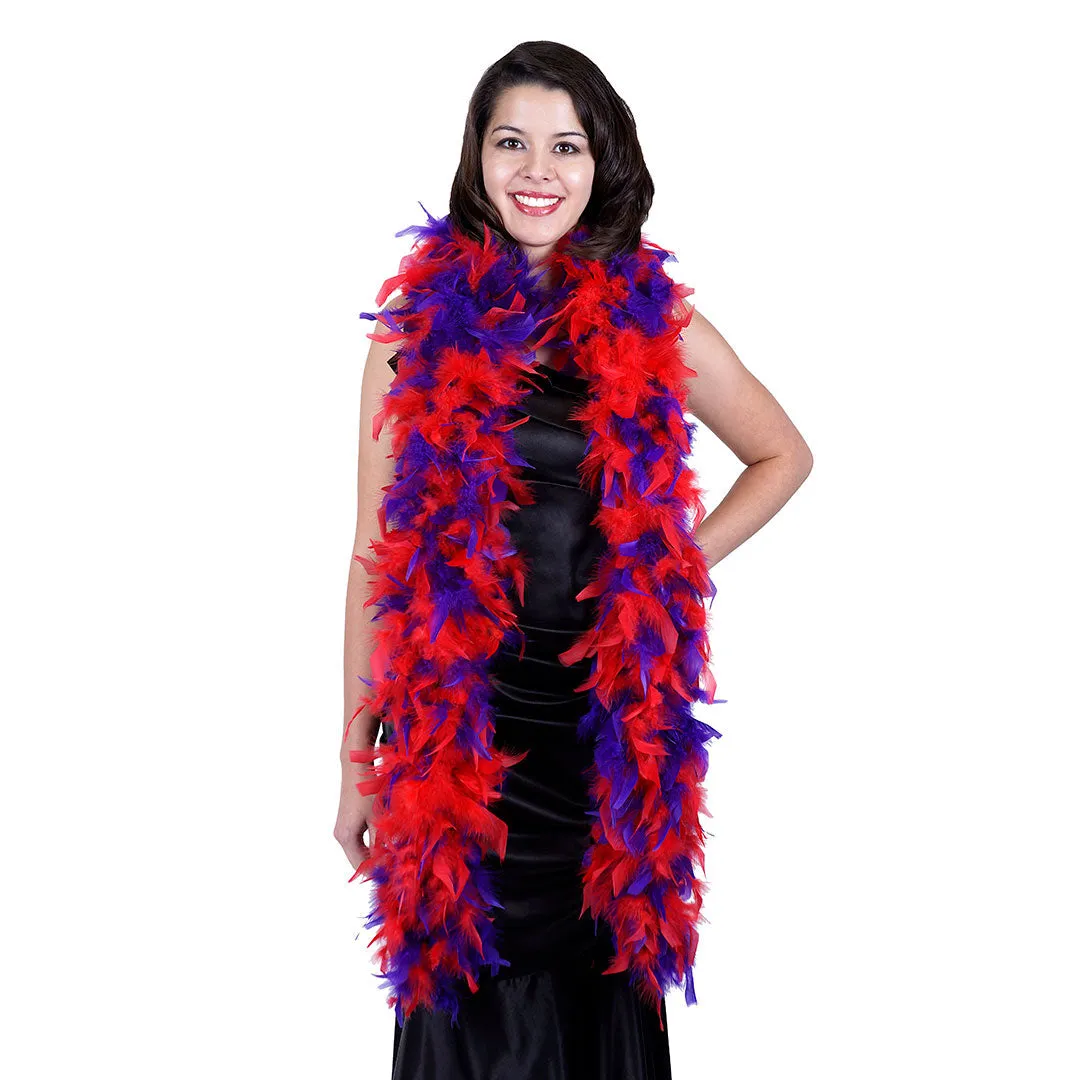 Multicolor Feather Boa - Heavyweight Chandelle