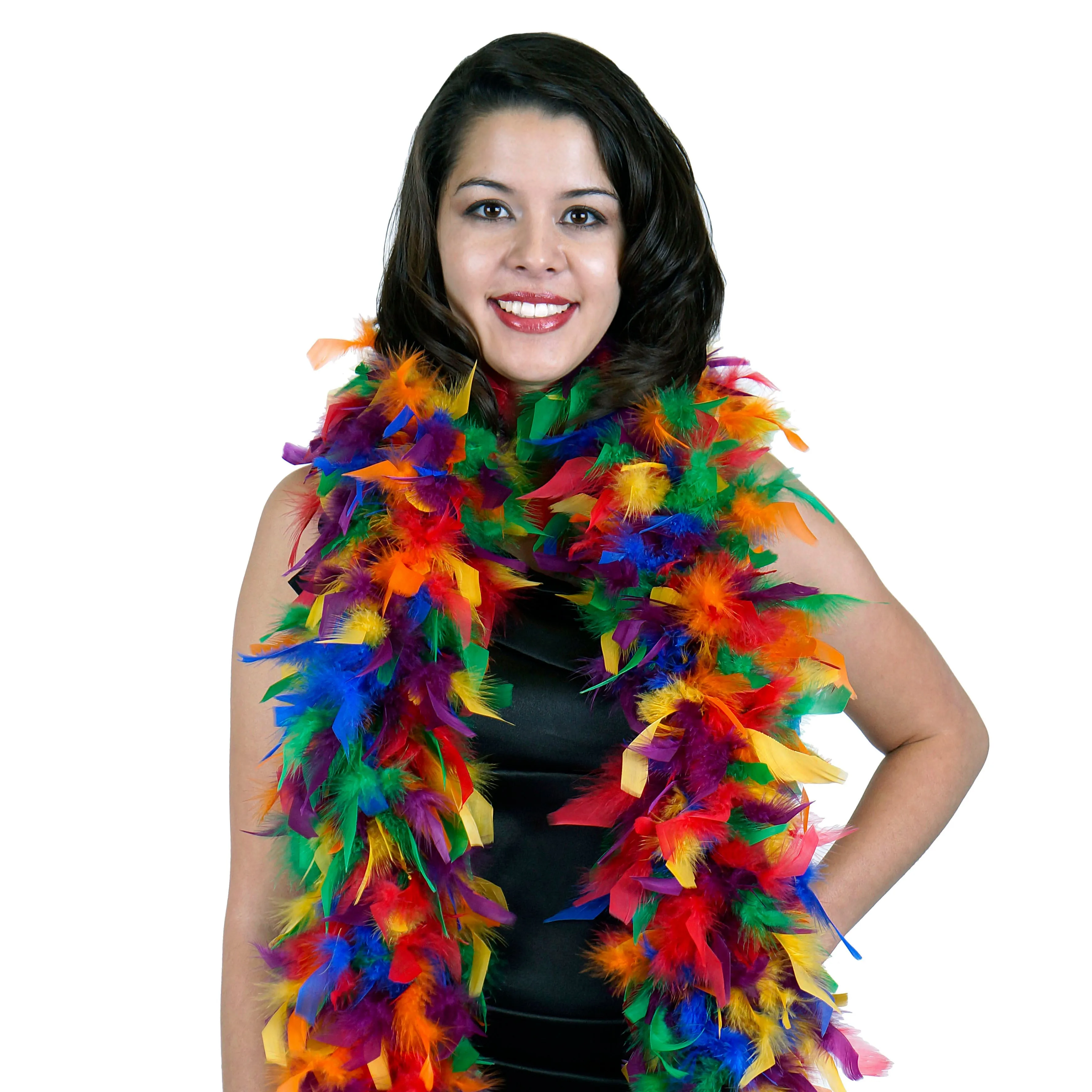 Multicolor Feather Boa - Heavyweight Chandelle