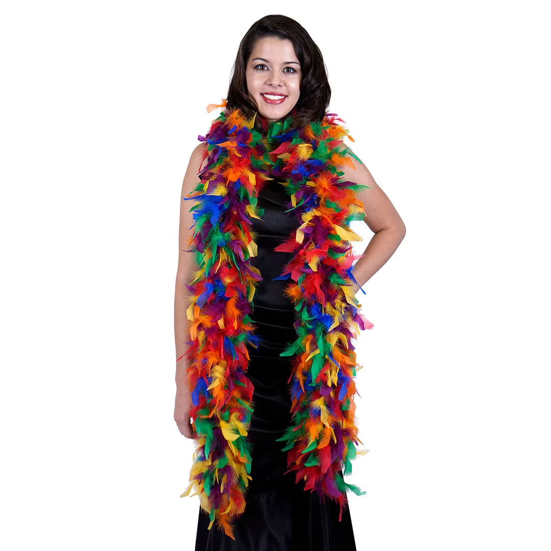 Multicolor Feather Boa - Heavyweight Chandelle