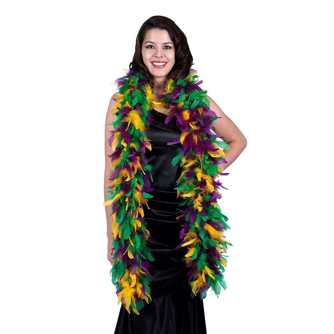 Multicolor Feather Boa - Heavyweight Chandelle