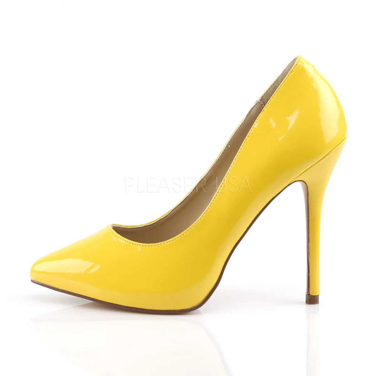 Neon Yellow Classic Stilettos Amuse-20