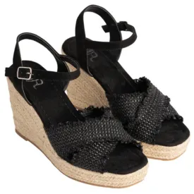 Online Exclusive | Elinor Wedge with Ankle Strap in Black