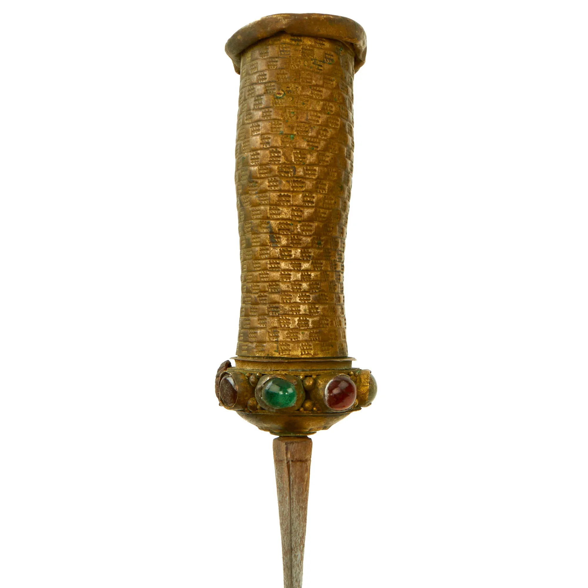 Original 18th Century Balinese Indonesian Kris Dagger With Ornately Carved “Glorious Face” Kirtimukha Motif Scabbard