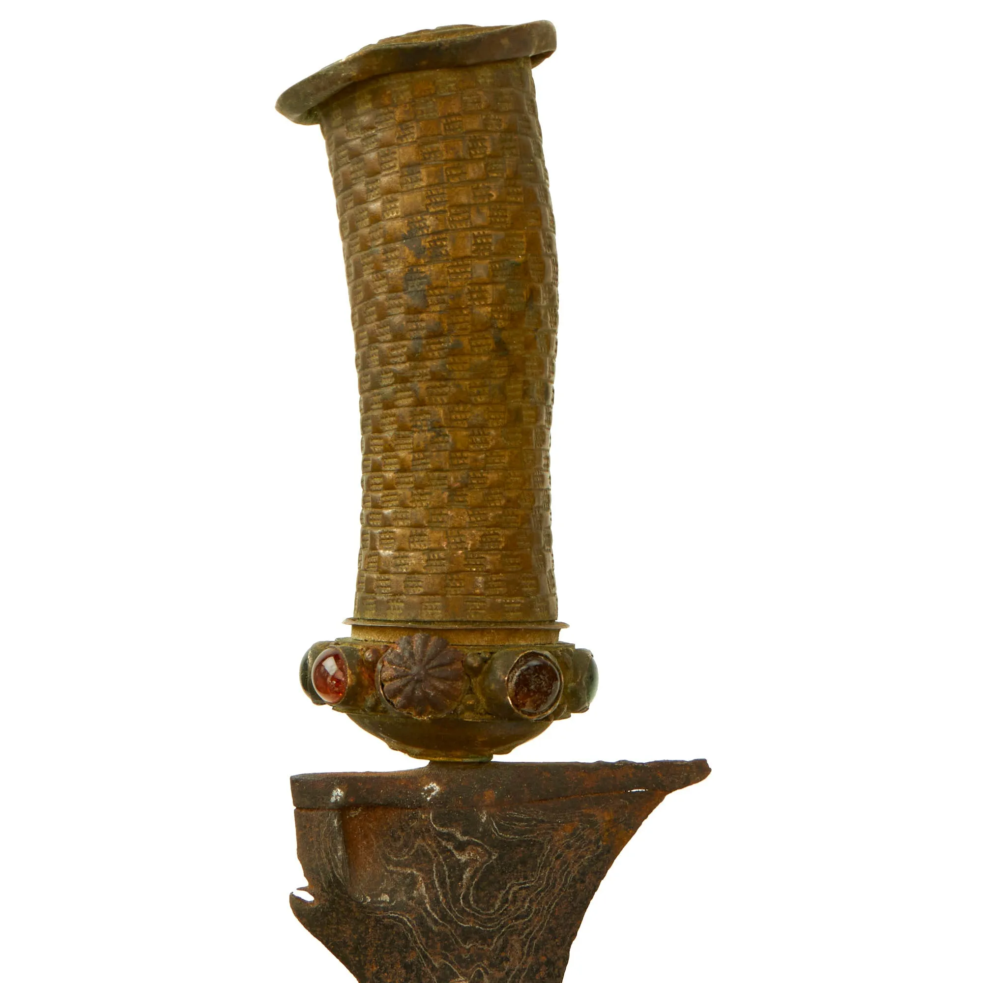 Original 18th Century Balinese Indonesian Kris Dagger With Ornately Carved “Glorious Face” Kirtimukha Motif Scabbard