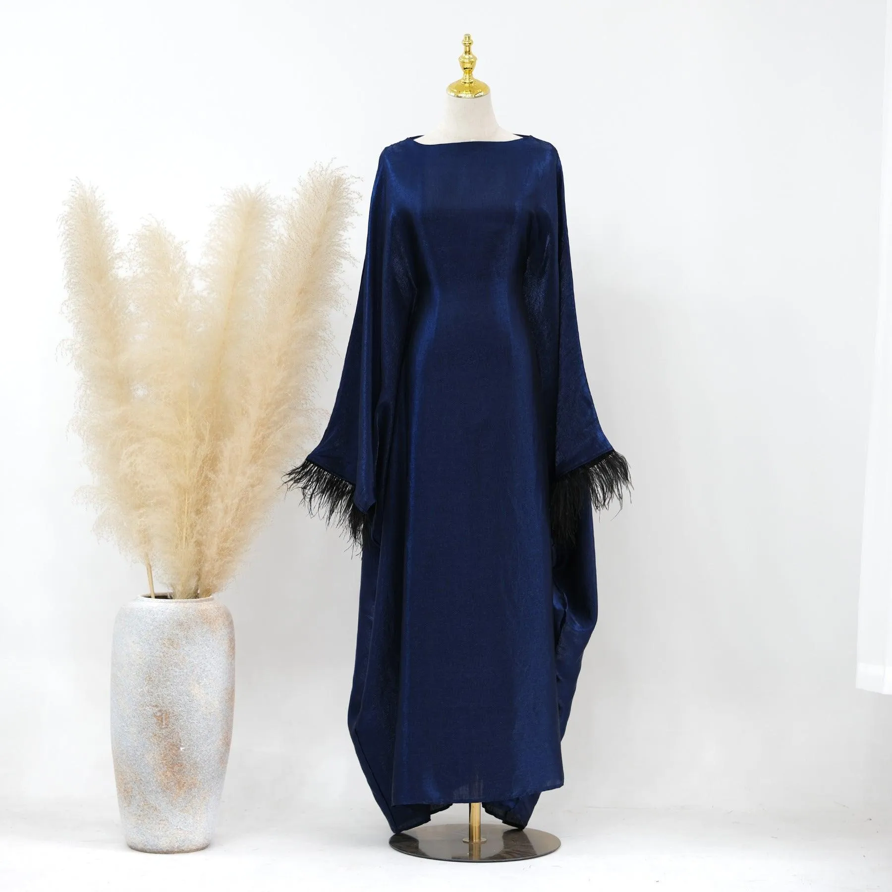 Party Feather Sleeves Abaya (MA052)