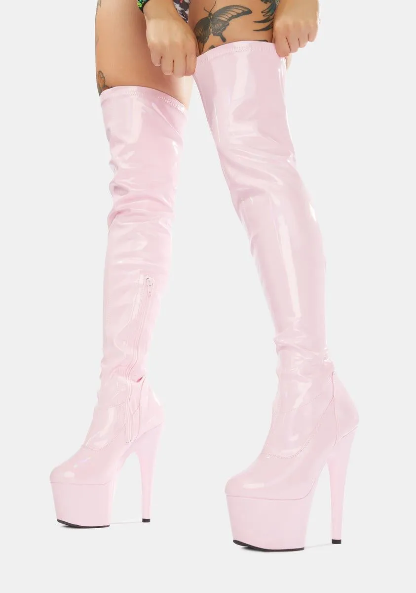 Pink Adore-3000HWR Thigh High Boots