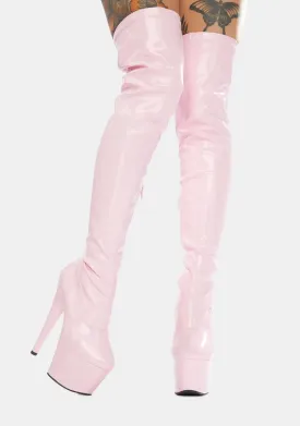 Pink Adore-3000HWR Thigh High Boots