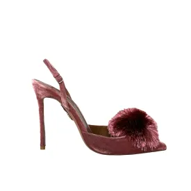 Pink Velvet Heels - 8.5