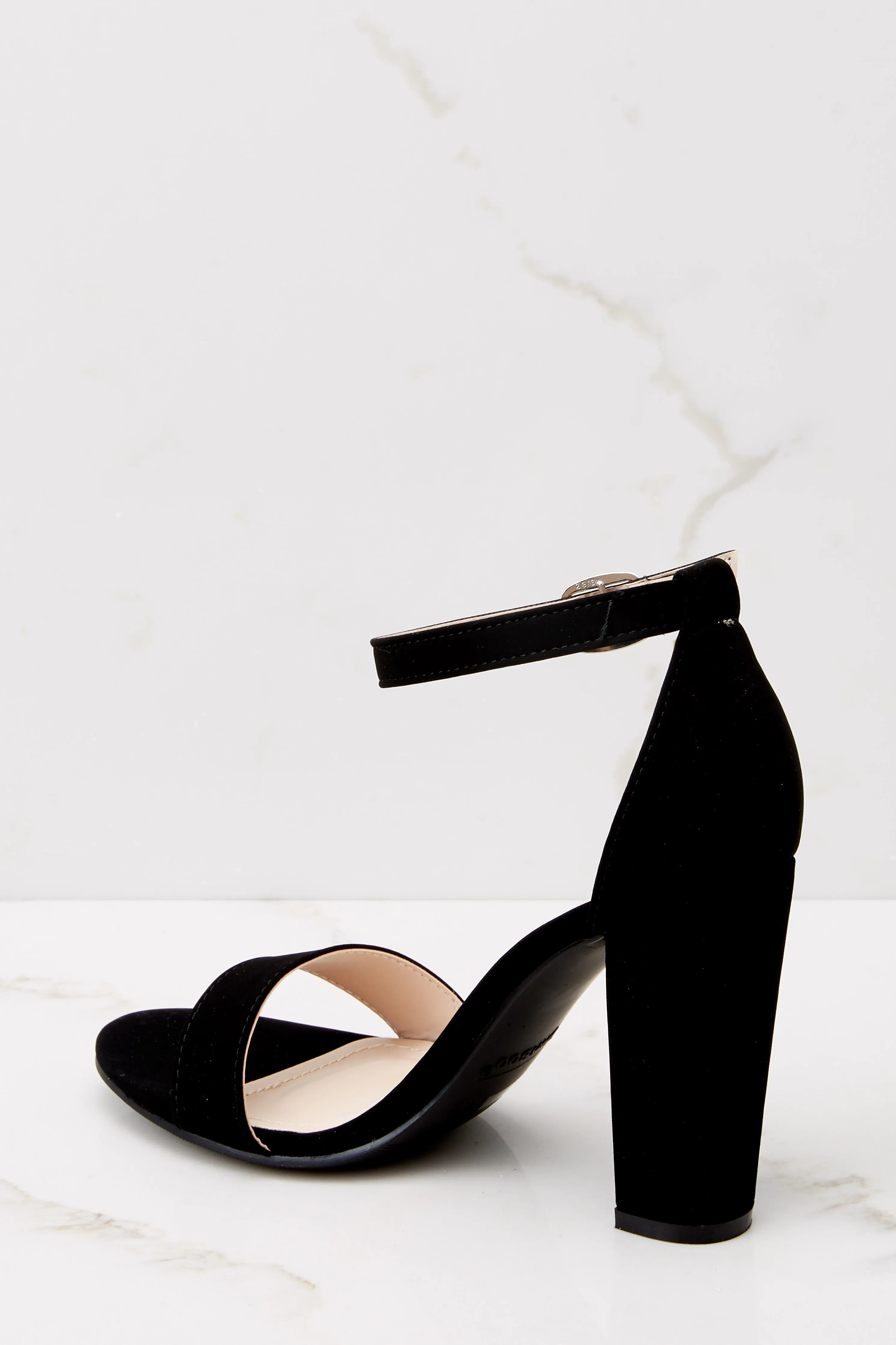 Plans To Dance Black Ankle Strap Heels