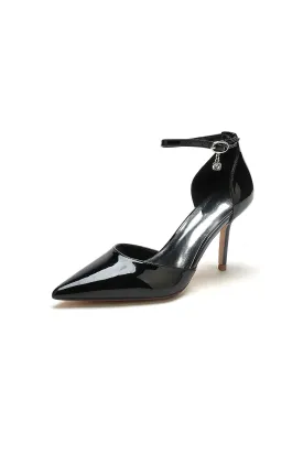 Pointed-Toe High Heels with Ankle Strap