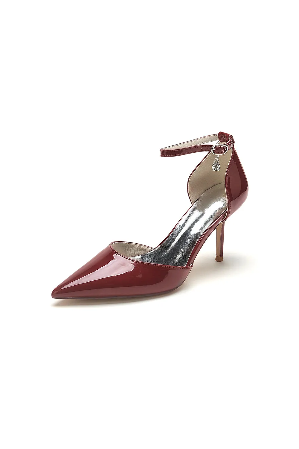 Pointed-Toe High Heels with Ankle Strap